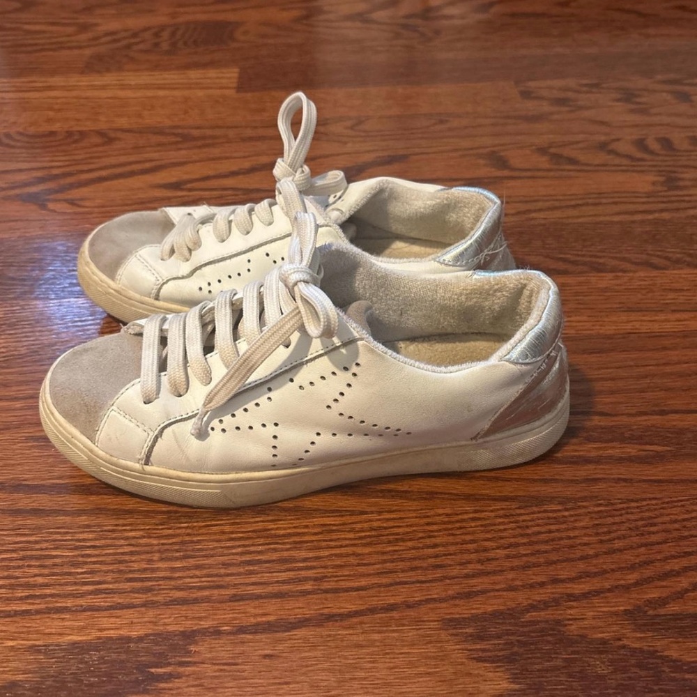 Steve Madden White and Silver Women's Sneakers